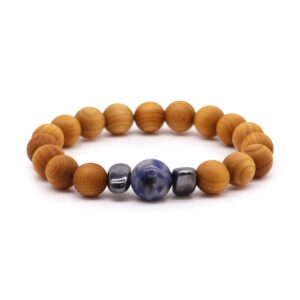 Pulseira de Cedro - Chakra Laríngeo
