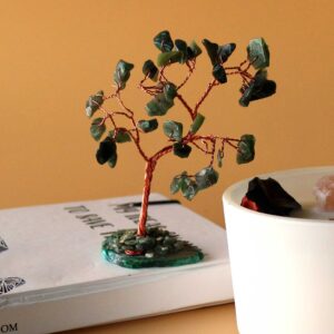 Árvore com Ágata Natural - Aventurina Verde