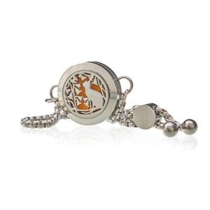 Pulseira Difusora de Aromaterapia Gato e Flores
