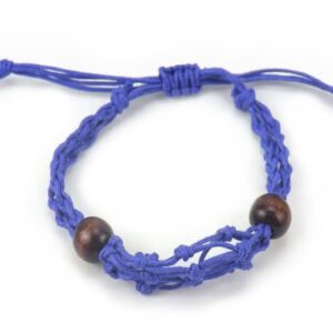 Pulseira de Macramê para Cristais - Azul