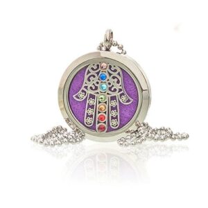 Colar Difusor de Aromaterapia Hamsa Chakra
