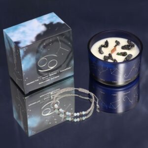 Vela Zodíaco e Pulseira com Cristais - Caranguejo